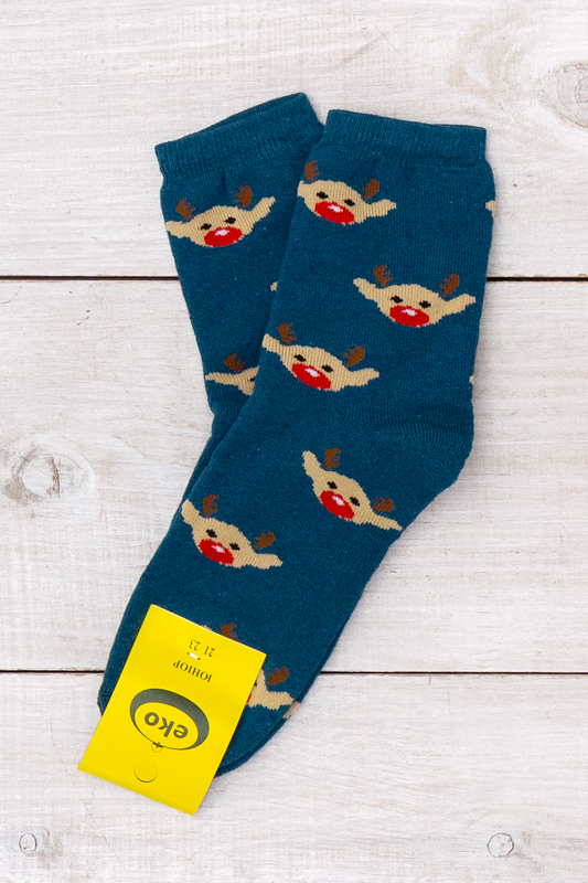 Шкарпетки для хлопчика юніори (зима) "Новорічні"